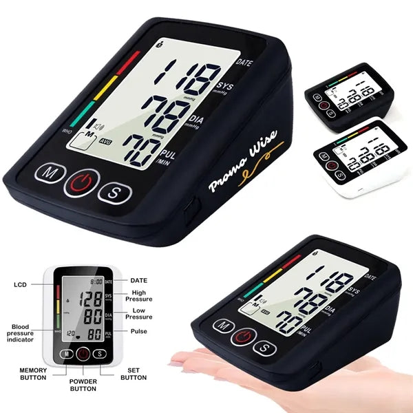 Digital Blood Pressure Monitor Machine with Upper Arm Cuff