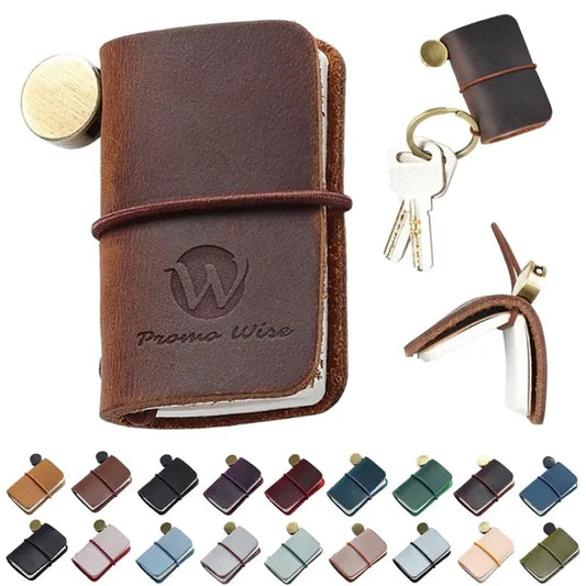 Pocket-Sized Refillable Genuine Leather Travelers Notebook