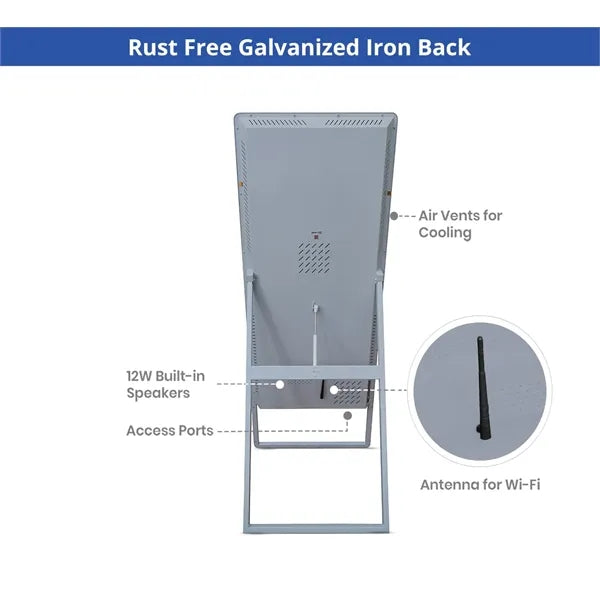 Portable LED Digital Display Signage with Floor Stand 32inch