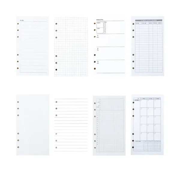 A6 PU Leather Refillable Notebook with Stick and Card Slots
