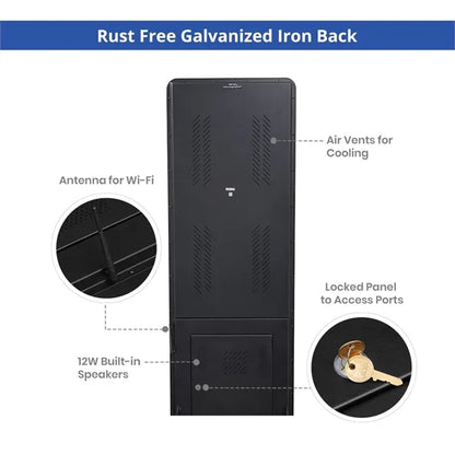 Portable LED Digital Display Signage with Wheels 55 Inch