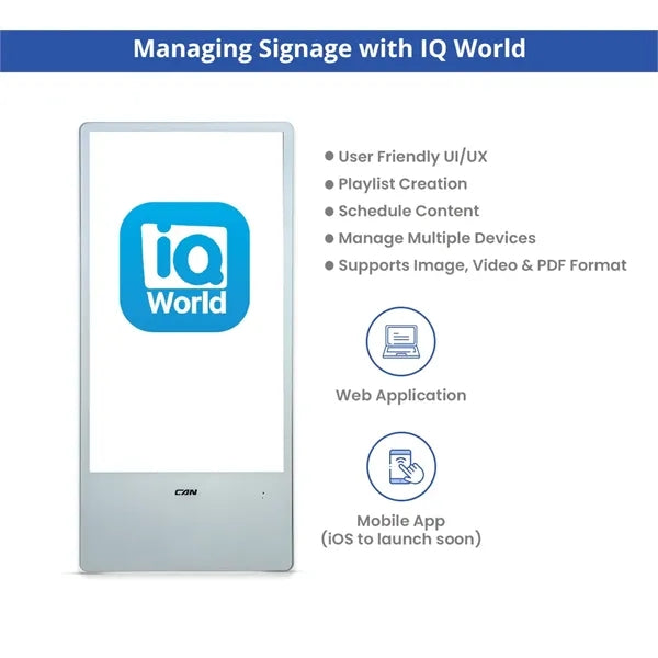 Portable LED Wall Mount Digital Display Signage 32Inch
