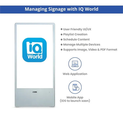 Portable LED Wall Mount Digital Display Signage 32Inch