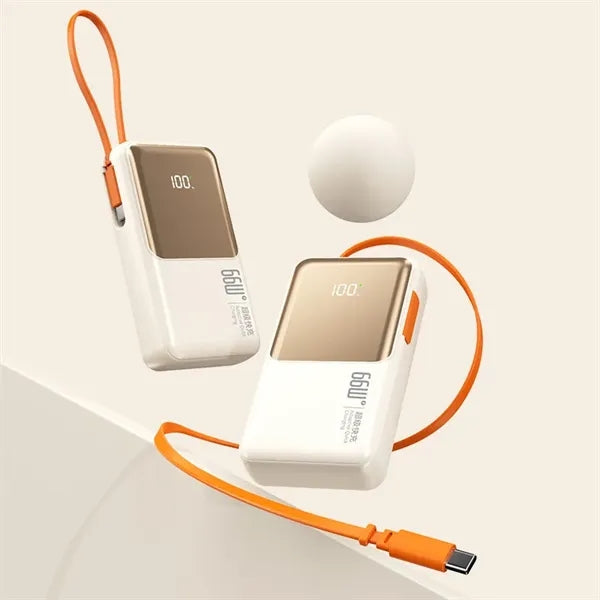 10000mAh Built-In Cable Power Bank