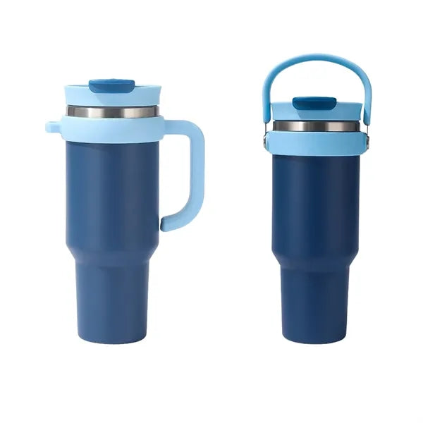 40oz Stainless Steel Tumbler Car Cup With Straw Lid