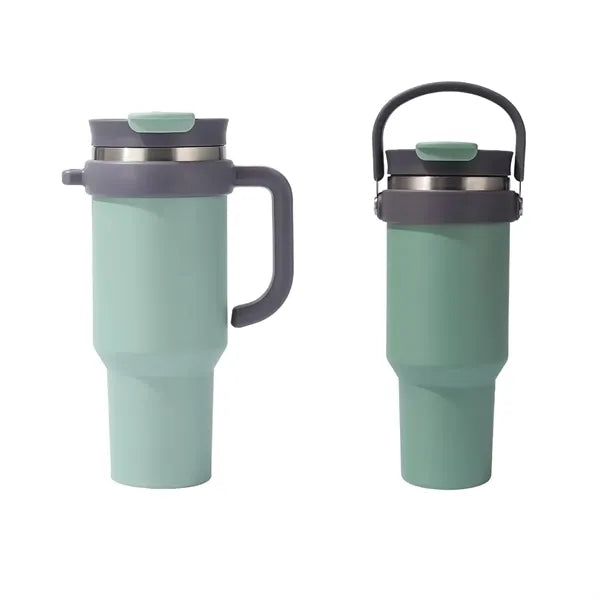 40oz Stainless Steel Tumbler Car Cup With Straw Lid