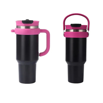 40oz Stainless Steel Tumbler Car Cup With Straw Lid