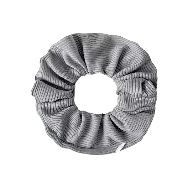 Striped Fabric Zipper Scrunchie Hair Tie With Pocket