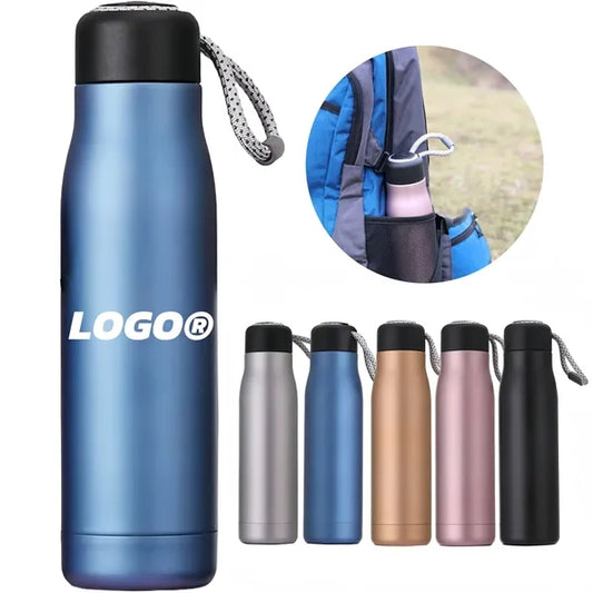 18oz Stainless Steel Insulated Bottle Carry Strap Travel