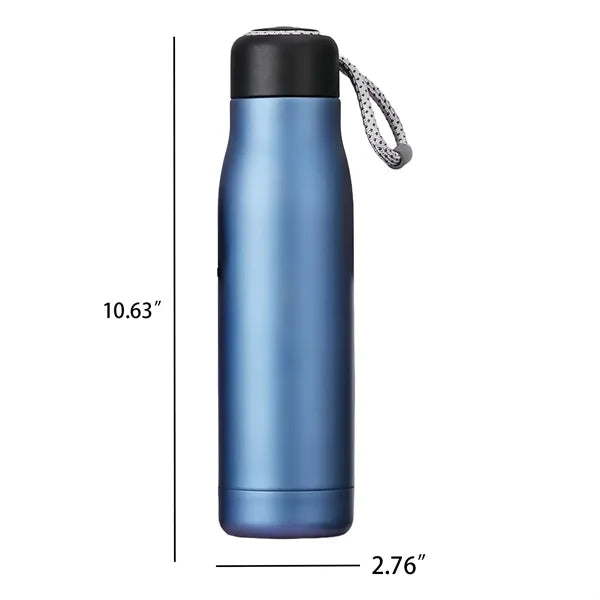 18oz Stainless Steel Insulated Bottle Carry Strap Travel