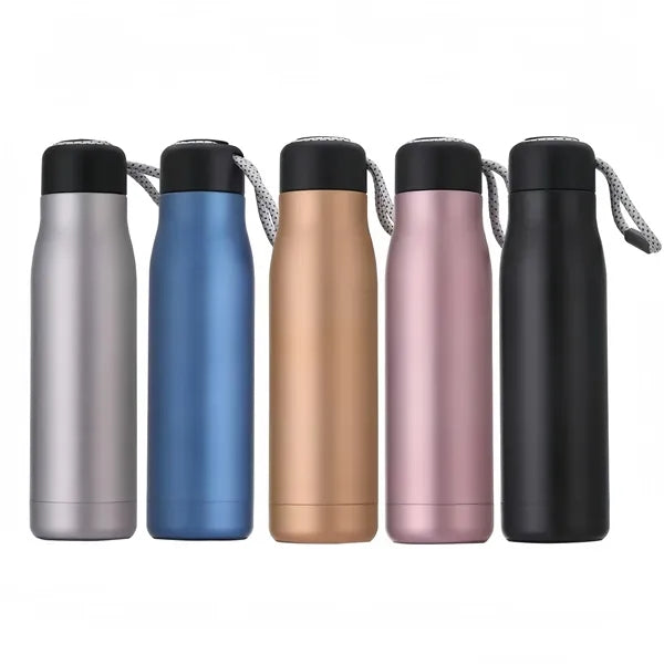 18oz Stainless Steel Insulated Bottle Carry Strap Travel
