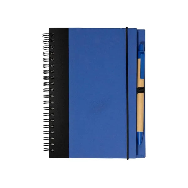 Contrast Paperboard Spiral Notebook & Pen 5.5" x 7.125"