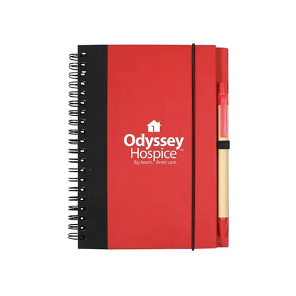 Contrast Paperboard Spiral Notebook & Pen 5.5" x 7.125"