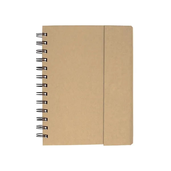 Spiral Notebook With Sticky Notes & Pen 5.75" x 7.25"