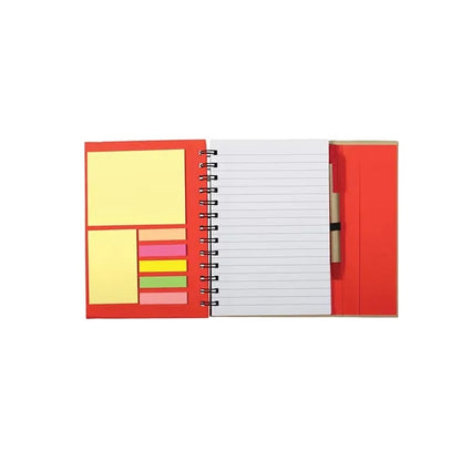 Spiral Notebook With Sticky Notes & Pen 5.75" x 7.25"