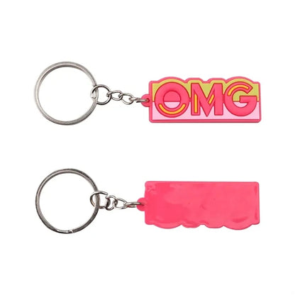 2"x1" Full Color Custom Shape Soft Pvc Keychain Fob Charms