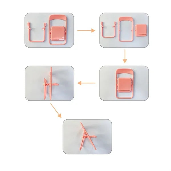 Colorful Stable Portable Mini Folding Chair Phone Stand