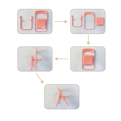 Colorful Stable Portable Mini Folding Chair Phone Stand