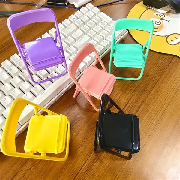 Colorful Stable Portable Mini Folding Chair Phone Stand