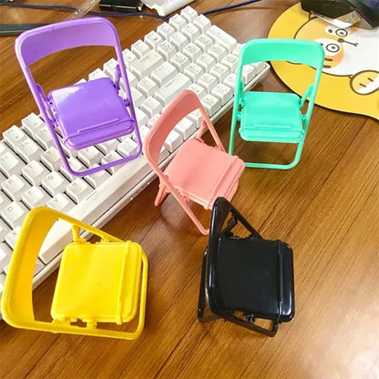 Colorful Stable Portable Mini Folding Chair Phone Stand