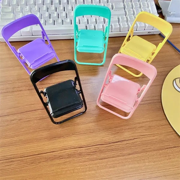 Colorful Stable Portable Mini Folding Chair Phone Stand
