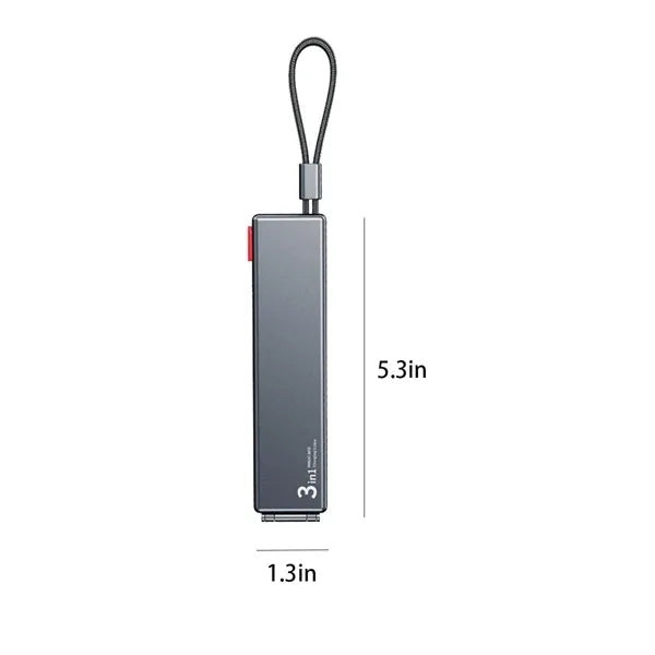 Versatile 3-in-1 Braided Charging Cable for Multiple Devices