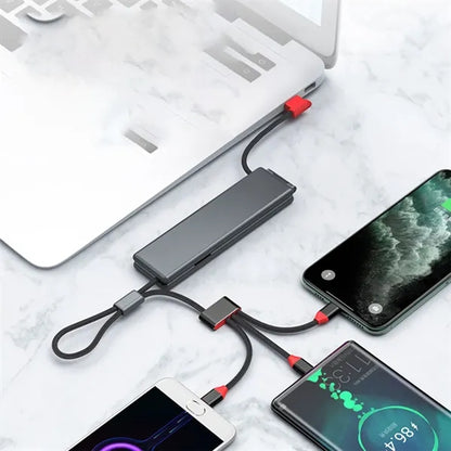 Versatile 3-in-1 Braided Charging Cable for Multiple Devices