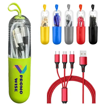 3-in-1 Multi-Charging Cable with Portable Capsule Box