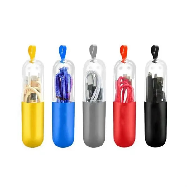 3-in-1 Multi-Charging Cable with Portable Capsule Box
