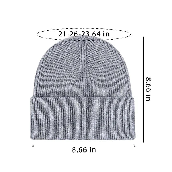 Unisex Soft Daily Warm Winter Hats Knit Cuffed Beanie Cap