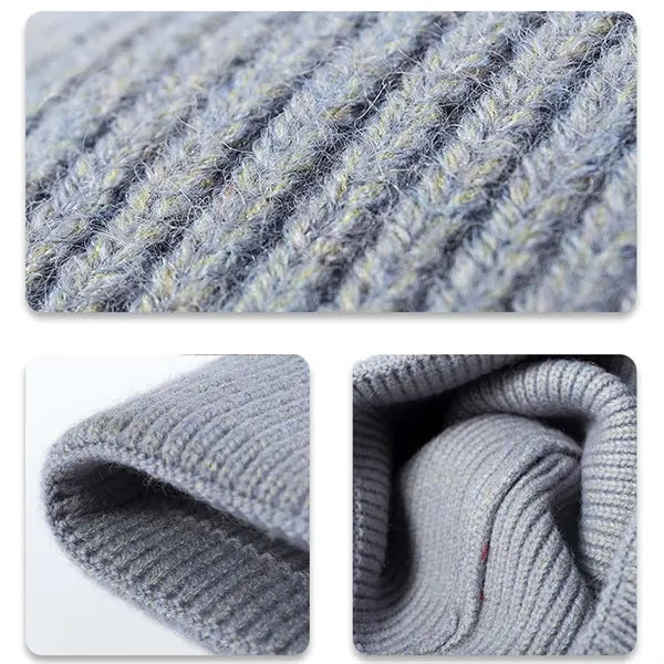 Unisex Soft Daily Warm Winter Hats Knit Cuffed Beanie Cap