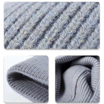 Unisex Soft Daily Warm Winter Hats Knit Cuffed Beanie Cap