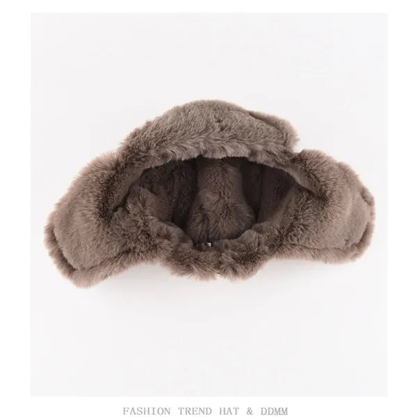 Men's and Women's Winter Leather Fur Hats for Cold Weather