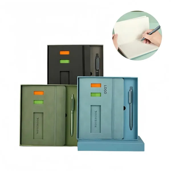 Velvet Surface 100-Sheet Notebook with Pen Set Gift Box