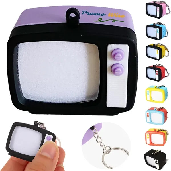 Mini TV Novelty Keychain with LED Lights and Sound Effects