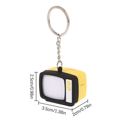 Mini TV Novelty Keychain with LED Lights and Sound Effects