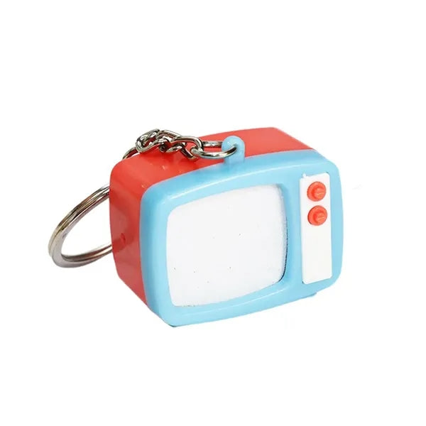 Mini TV Novelty Keychain with LED Lights and Sound Effects