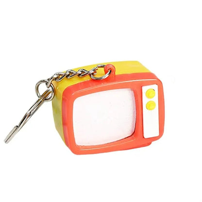 Mini TV Novelty Keychain with LED Lights and Sound Effects