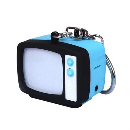 Mini TV Novelty Keychain with LED Lights and Sound Effects