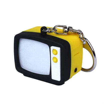 Mini TV Novelty Keychain with LED Lights and Sound Effects