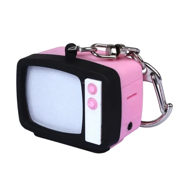 Mini TV Novelty Keychain with LED Lights and Sound Effects