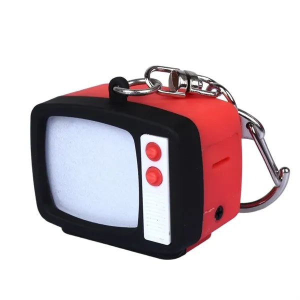 Mini TV Novelty Keychain with LED Lights and Sound Effects