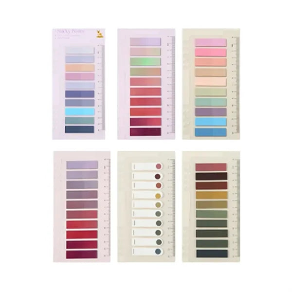 Colorful Transparent Waterproof Sticky Tabs Set with Pen