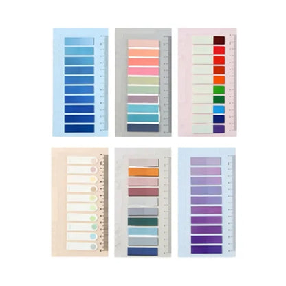 Colorful Transparent Waterproof Sticky Tabs Set with Pen