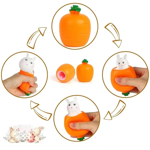 Stress Anxiety Relief Silicone Squeeze Rabbit Toy Balls