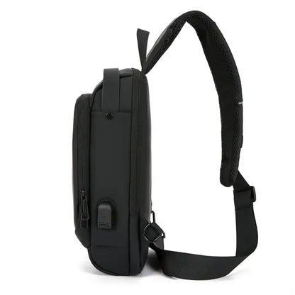 USB Rechargeable Waterproof Casual Shoulder Bag