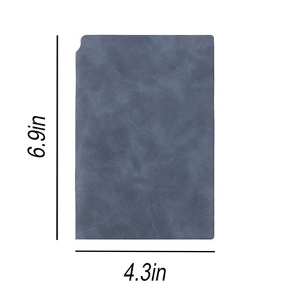 A6 PU Leather Pen-Clip Equipped 100-Sheet Sleek Notebook