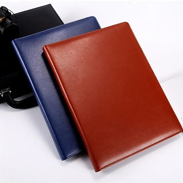 A4 PU Leather Portfolio w/ Calculator Compartments Pad Folio