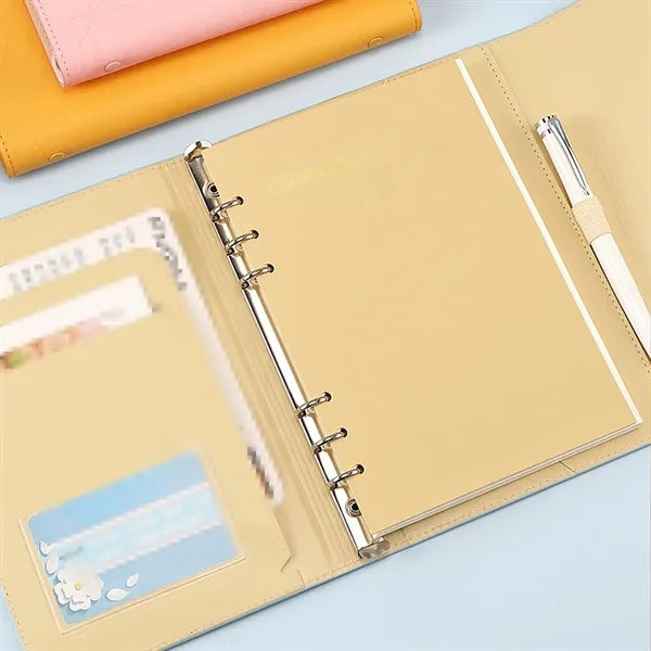 A5 Refillable Leather Versatile Notebooks with Compartments