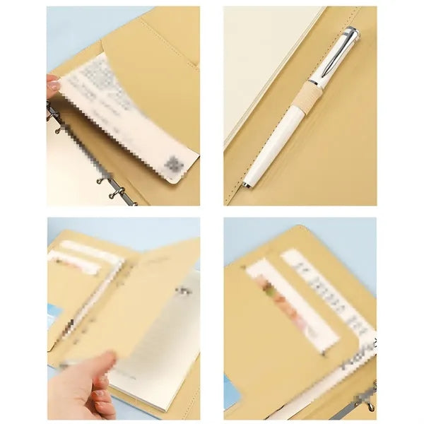 A5 Refillable Leather Versatile Notebooks with Compartments